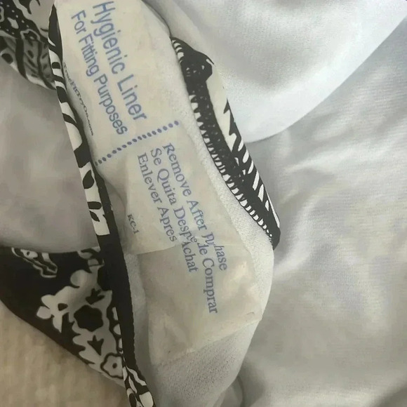 Lauren Ralph Lauren Black Graphic Floral Twist Tankini Swimsuit Sz 8 Bottom Sz 6 - Picture 8 of 9